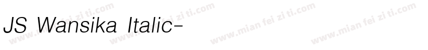 JS Wansika Italic字体转换